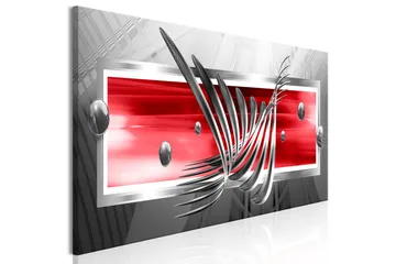 Tavla Silver Wings (1 Part) Narrow Red 120x40 - Inredning - Tavlor & konst - Canvastavlor