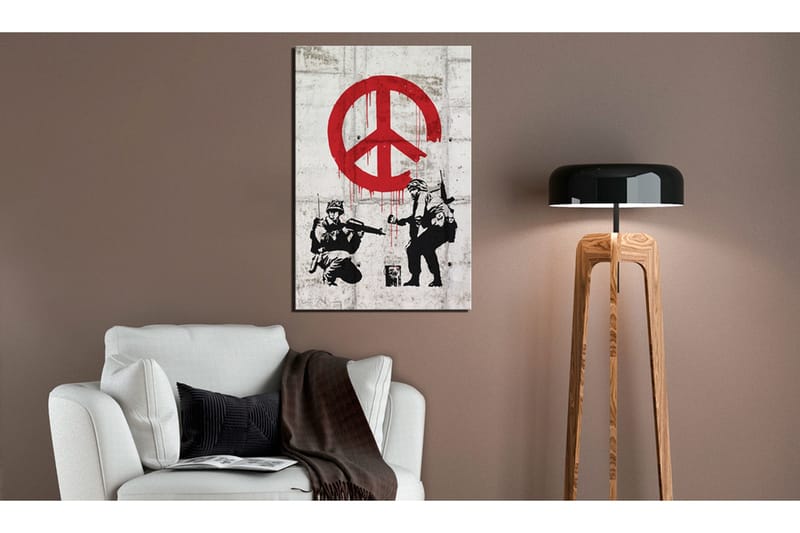 Tavla Soldiers Painting Peace By Banksy 80x120 cm - Inredning - Tavlor & konst - Canvastavlor