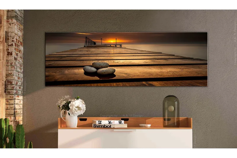 Tavla Stones on the Pier 135x45 - Inredning - Tavlor & konst - Canvastavlor