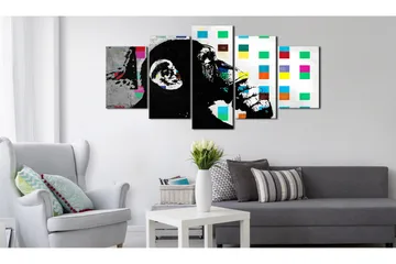 Tavla The Thinker Monkey Banksy 100x50 - Artgeist sp. z o. o. - Inredning - Tavlor & konst - Canvastavlor