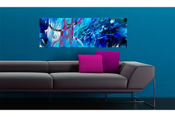Tavla Turquoise Regn 135x45 cm - Inredning - Tavlor & konst - Canvastavlor