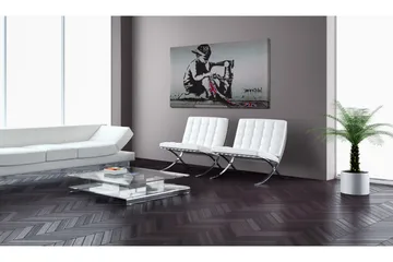 Tavla Union Jack Kid Banksy 60x40 - Artgeist sp. z o. o. - Inredning - Tavlor & konst - Canvastavlor