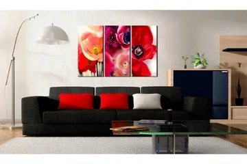 Tavla Vallmo tre perspektiv 90x60 - Artgeist sp. z o. o. - Inredning - Tavlor & konst - Canvastavlor