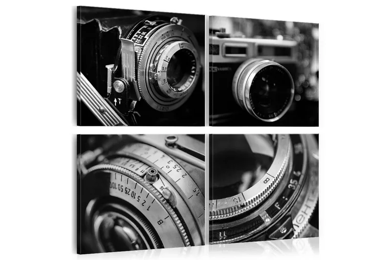 Tavla Vintage Cameras 60x60 - Artgeist sp. z o. o. - Inredning - Tavlor & konst - Canvastavlor