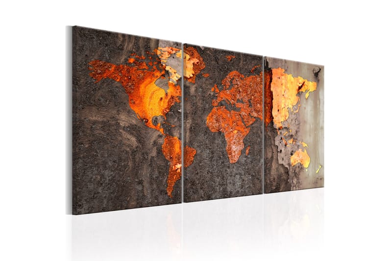 Tavla World Map Rusty World 120x60 - Artgeist sp. z o. o. - Inredning - Tavlor & konst - Canvastavlor