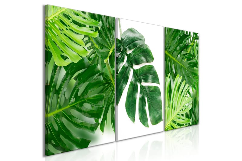 Tavla Palm Leaves 3 Parts 120x60 - Artgeist sp. z o. o. - Inredning - Tavlor & konst - Canvastavlor