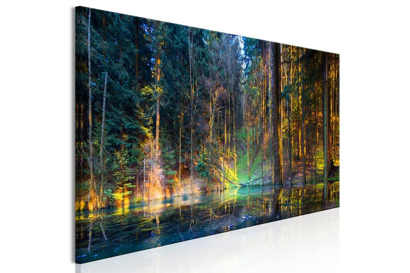Tavla Pond in the Forest (1 Part) Narrow 150x50 - Inredning - Tavlor & konst - Canvastavlor