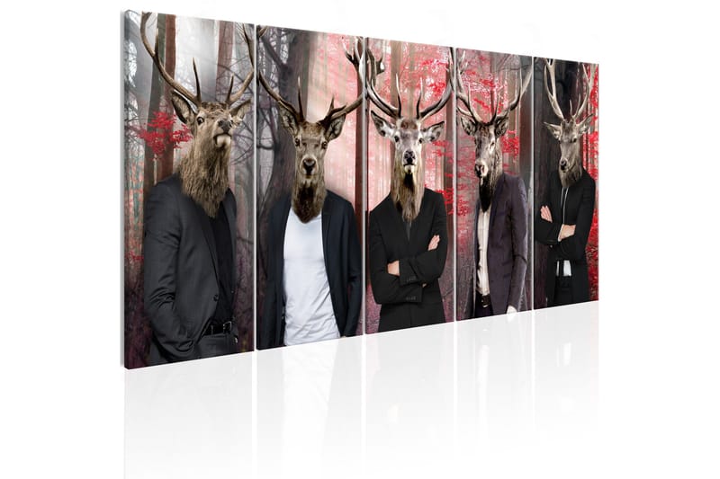 Tavla People In Masks 225x90 - Artgeist sp. z o. o. - Inredning - Tavlor & konst - Canvastavlor