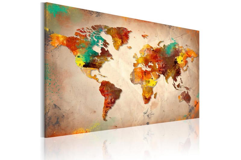 Tavla Painted World 90x60 - Artgeist sp. z o. o. - Inredning - Tavlor & konst - Canvastavlor