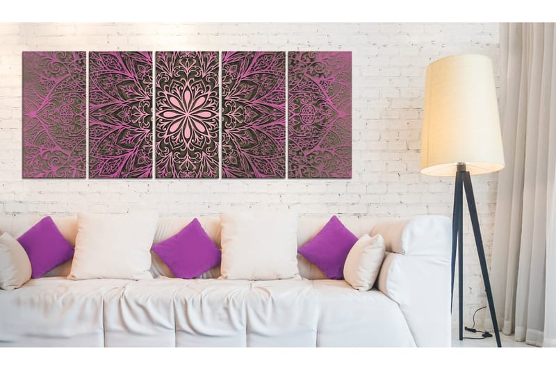 Tavla Pink Mandala 225x90 - Artgeist sp. z o. o. - Inredning - Tavlor & konst - Canvastavlor