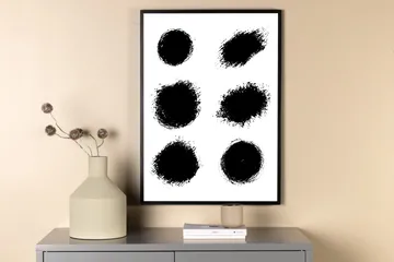 Poster Dots 70x100 cm - Vit - Inredning - Tavlor & konst - Posters & prints