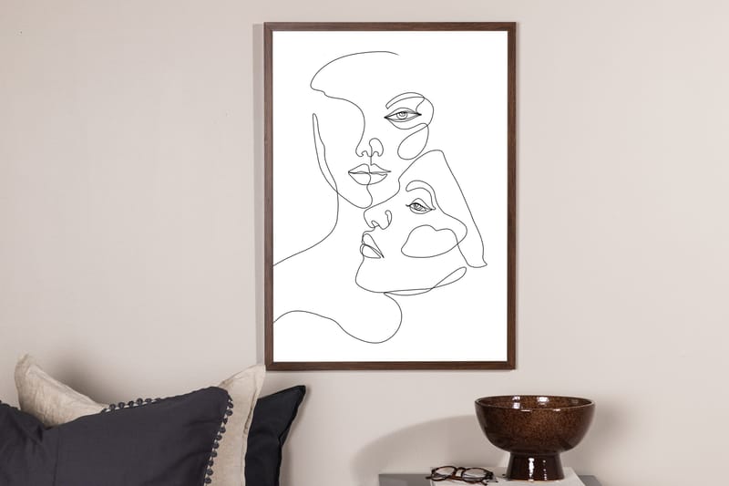Poster Faces 30x40 cm - Svart/Vit - Inredning - Tavlor & konst - Posters & prints