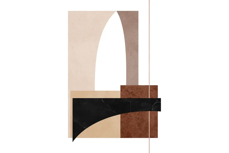 Poster Materials 50x70 cm, Vit/Beige