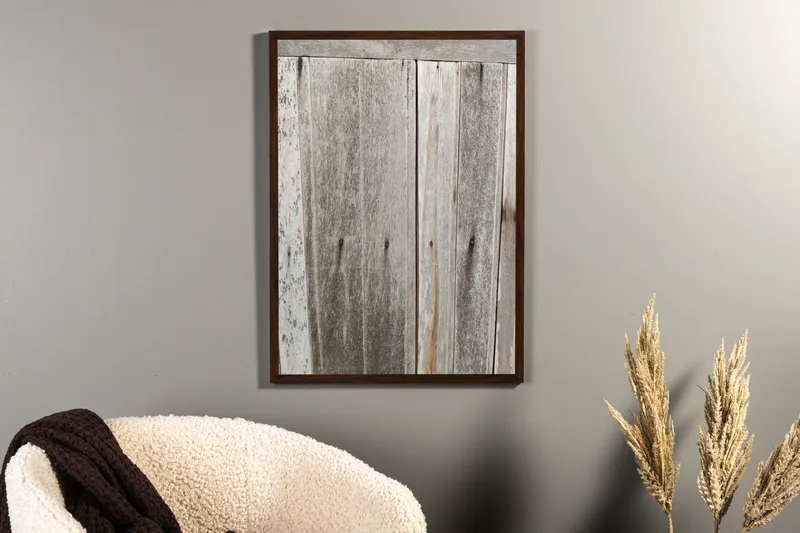 Poster Wooden wall 30x40 cm - Grå - Inredning - Tavlor & konst - Posters & prints