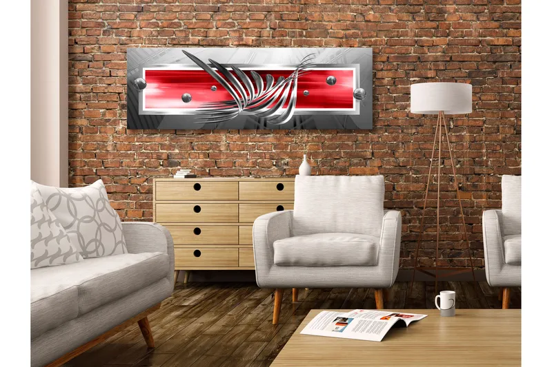 Tavla Silver Wings (1 Part) Narrow Red 120x40