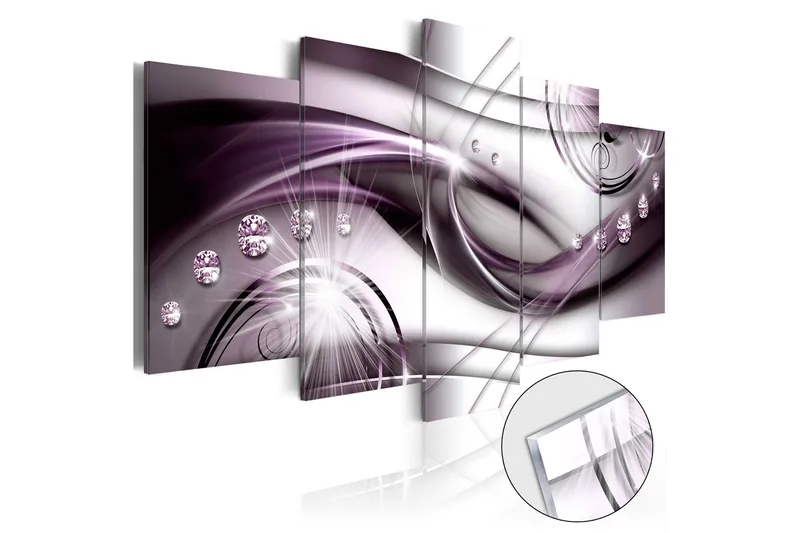 Tavla På Akryl Violet Glow 100x50 - Artgeist sp. z o. o. - Inredning - Tavlor & konst