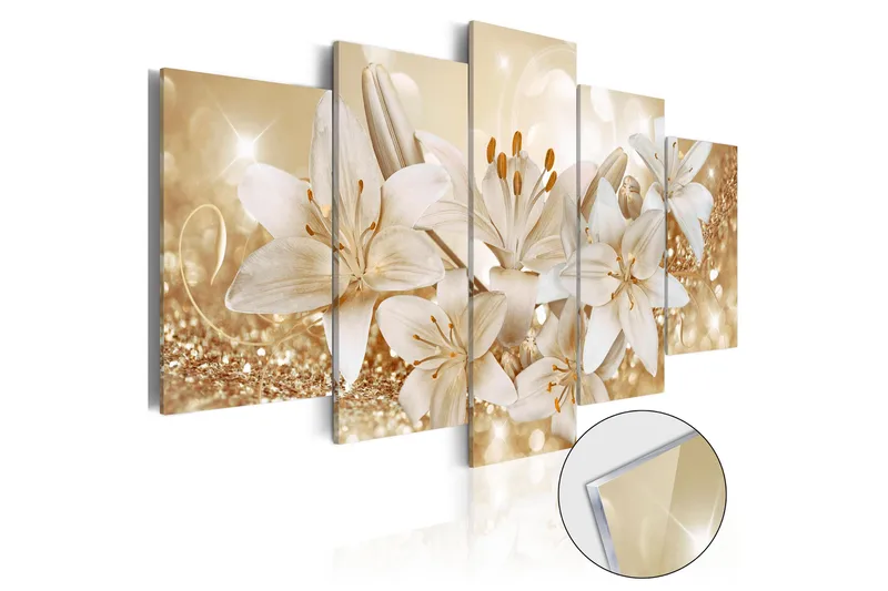 Tavla På Akryl Golden Bouquet 100x50 - Artgeist sp. z o. o. - Inredning - Tavlor & konst