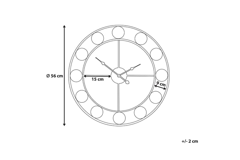 Reiden Väggklocka 56 cm - Flerfärgad - Inredning - Väggdekor - Väggklocka & väggur