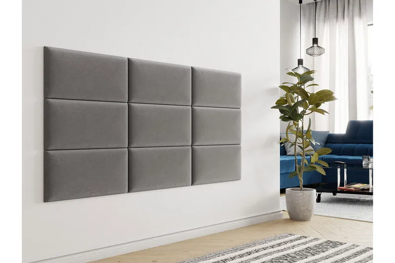 Lornel Stoppad Väggpanel 60x30 cm - Grå - Inredning - Väggdekor