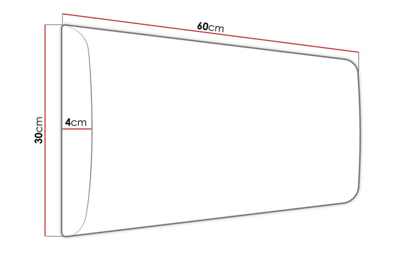 Lornel Stoppad Väggpanel 60x30 cm - Grå - Inredning - Väggdekor