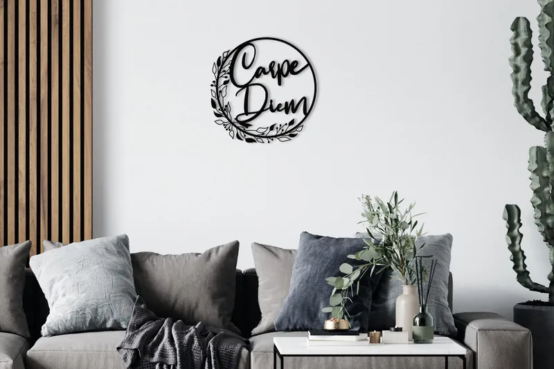 Carpe Diem Väggdekor - Svart - Inredning - Väggdekor - Skylt - Plåtskyltar