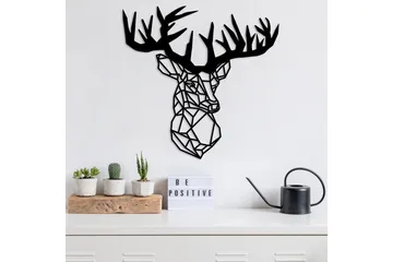 Deer Väggdekor - Svart - Inredning - Väggdekor - Skylt - Plåtskyltar