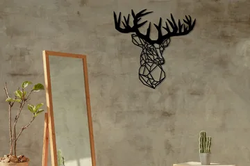Deer Väggdekor - Svart - Inredning - Väggdekor - Skylt - Plåtskyltar