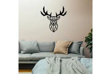 Deer2 Väggdekor - Svart - Inredning - Väggdekor - Skylt - Plåtskyltar