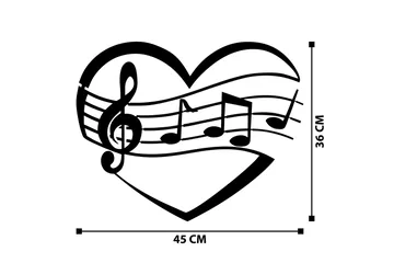 Music Väggdekor - Svart - Inredning - Väggdekor - Skylt - Plåtskyltar