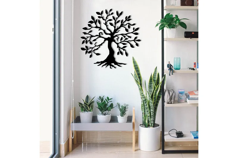 Tree Metal Väggdekor - Svart - Inredning - Väggdekor - Skylt - Plåtskyltar