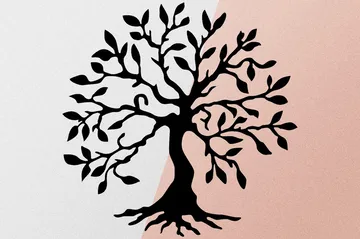 Tree Metal Väggdekor - Svart - Inredning - Väggdekor - Skylt - Plåtskyltar