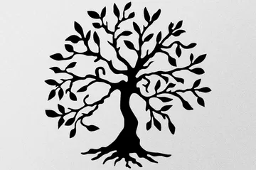 Tree Metal Väggdekor - Svart - Inredning - Väggdekor - Skylt - Plåtskyltar