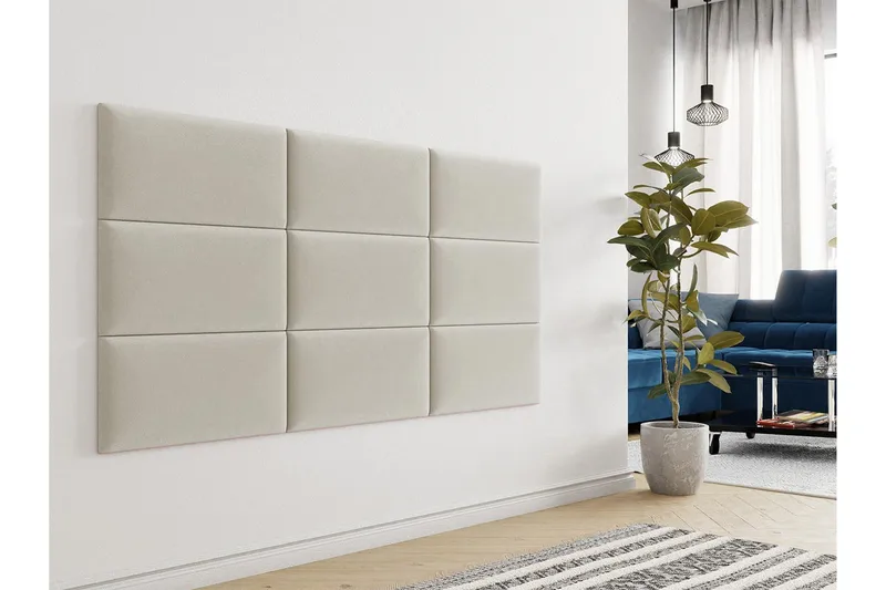 Zaratuz Väggpanel 30x4x60 cm Stoppad - Sammet/Beige - Inredning - Väggdekor