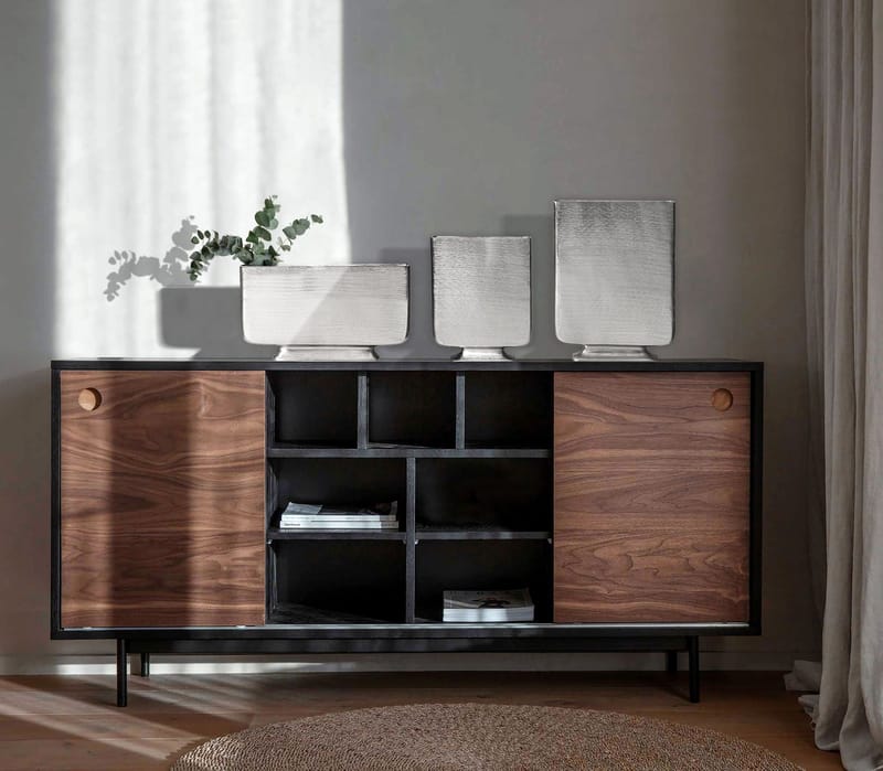 Corova Vas 33 cm Set om 3 - Silverfärgad - Inredning - Vas