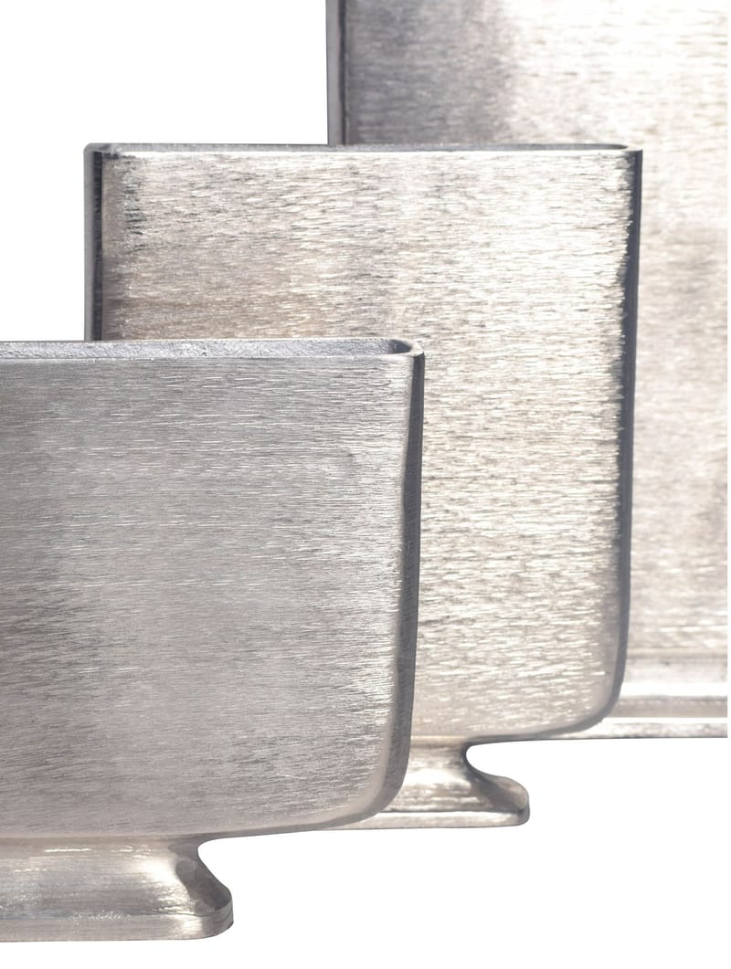 Corova Vas 33 cm Set om 3 - Silverfärgad - Inredning - Vas