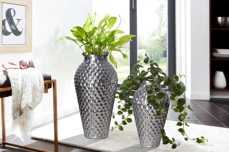 Dalilo Vas 51 cm Set om 2 - Silverfärgad - Inredning - Vas