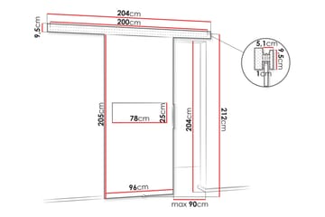 Doncaster Skjutdörr - Vit/Svart - Hus & renovering - Bygg - Dörrar & Portar - Skjutdörrar
