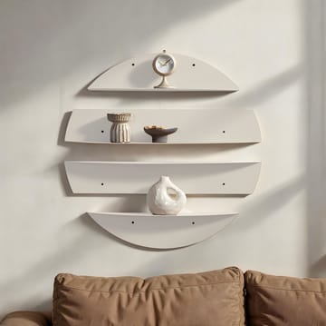 Zalvenn Vägghylla 76 cm Rund - Mjuk Beige - Förvaring - Hylla - Vägghylla