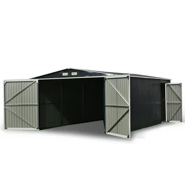 Plåtgarage 23m² | Dubbel dörr | Komplett byggsats | Premium - Hus & renovering - Garage & verkstad - Garagehus
