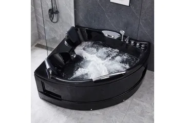 Bubbelbadkar Hörn 150x150cm Svart - Hus & renovering - Kök & bad - Badrum - Badkar - Bubbelbadkar & massagebadkar