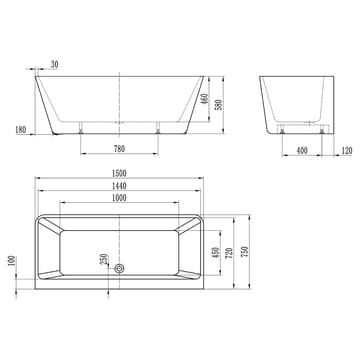 Andrum Badkar - Vit - Hus & renovering - Kök & bad - Badrum - Badkar - Fristående badkar