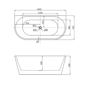 Badkar Frisk - Vit - Hus & renovering - Kök & bad - Badrum - Badkar - Fristående badkar
