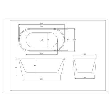 Badkar Lugn 1600 - Hus & renovering - Kök & bad - Badrum - Badkar - Fristående badkar