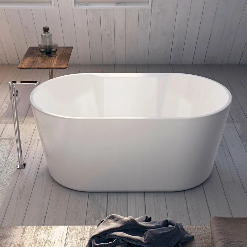 Bathlife Hipp Badkar 141 cm Ovalt Fristående, Vit