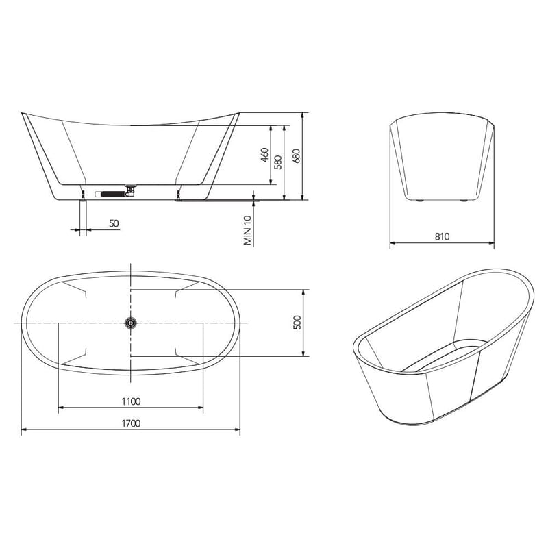 Ideal Relax Badkar Bathlife - Hus & renovering - Kök & bad - Badrum - Badkar - Fristående badkar