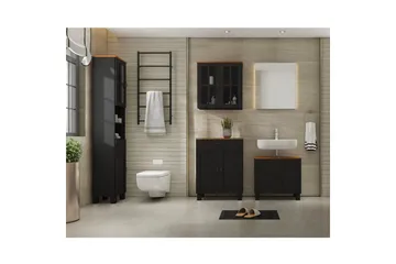 Alby Badrumsskåp 60 cm - Grå - Hus & renovering - Kök & bad - Badrum - Badrumsmöbler & badrumsinredning - Tvättställsskåp & kommod