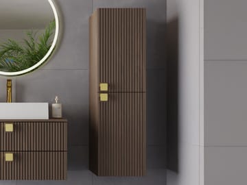 Alima Badrumsskåp - Mörkbrun|guld - Hus & renovering - Kök & bad - Badrum - Badrumsmöbler & badrumsinredning - Badrumsskåp