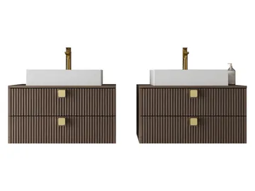 Alima Tvättställ - Brun|guld - Hus & renovering - Kök & bad - Badrum - Badrumsmöbler & badrumsinredning - Kompletta möbelpaket badrum