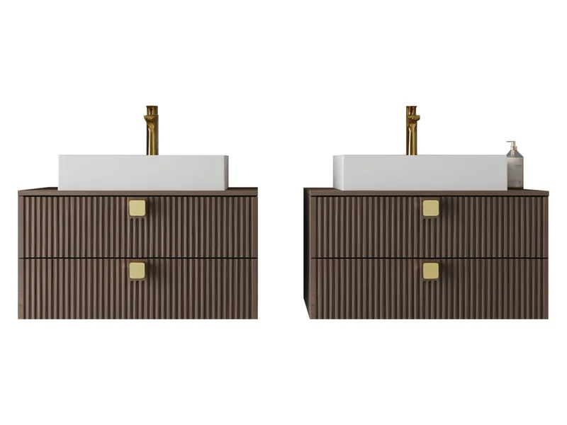 Alima Tvättställ - Brun|guld - Hus & renovering - Kök & bad - Badrum - Badrumsmöbler & badrumsinredning - Kompletta möbelpaket badrum