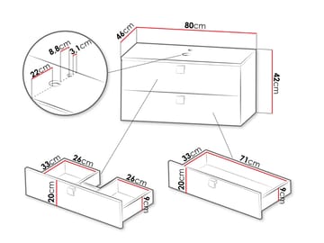 Alima Tvättställ - Brun|vit|guld - Hus & renovering - Kök & bad - Badrum - Badrumsmöbler & badrumsinredning - Badrumsskåp
